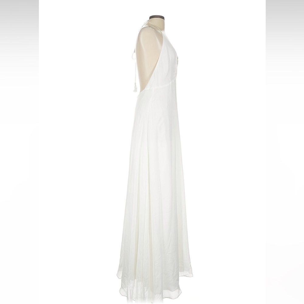 White Halter Maxi Dress - Picture 4 of 5
